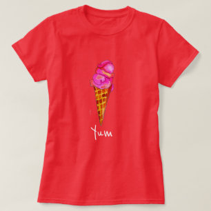 Yum Summer slogan icecream gelato cute food art T-Shirt