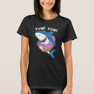 Yum Yum Doughnut Shark Doughnut Fish T-Shirt