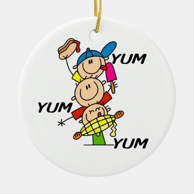Yum Yum Summer Ceramic Tree Decoration (Front)