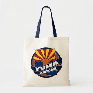 Yuma Arizona flag burst tote bag