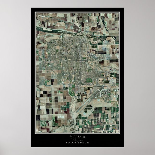 Yuma Arizona Satellite Poster Map (Front)