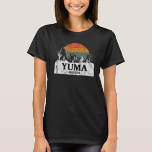Yuma AZ Arizona Vintage sunset cactus mountain T-Shirt