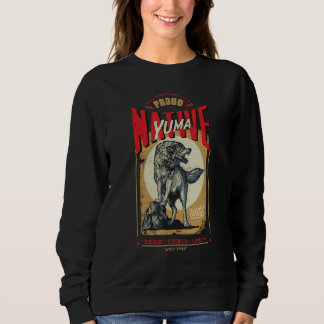 Yuma Native American Indian Born Wolf Spirit Retro Sweatshirt
