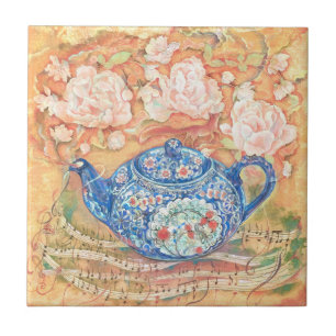 Yume Pot: Teatime Rhapsody Throw Pillow Ceramic Tile