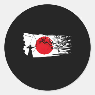 Yumi Bow Kyudo Japanese Archery Classic Round Sticker