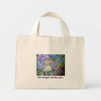 yumi sugai angels, An angel saves you. Mini Tote Bag