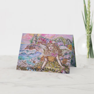 yumi sugai angels, happy birthday. card