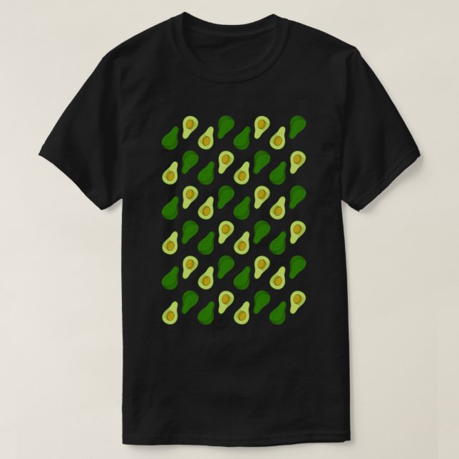 Yummy Avocado Patterns T-Shirt (Design Front)