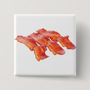 Yummy Bacon 15 Cm Square Badge