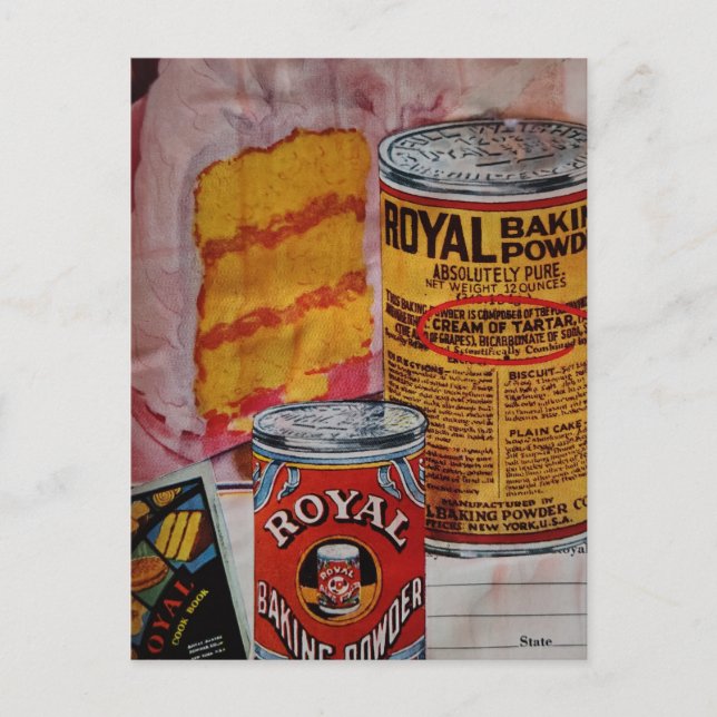 Yummy Cake and Baking Powder Collage Postcard (Front)