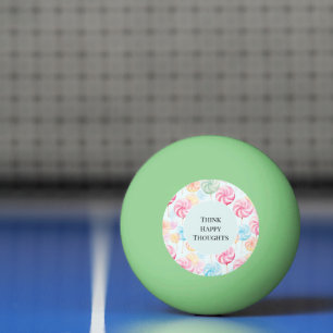 Yummy Candy Lollipops Whimsical Happy Thoughts Ping Pong Ball