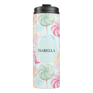 Yummy Candy Lollipops Whimsical Thermal Tumbler