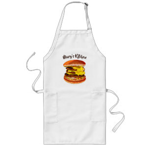 Yummy Cheeseburger Long Apron