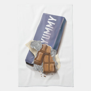 Yummy Chocolate Bar Tea Towel