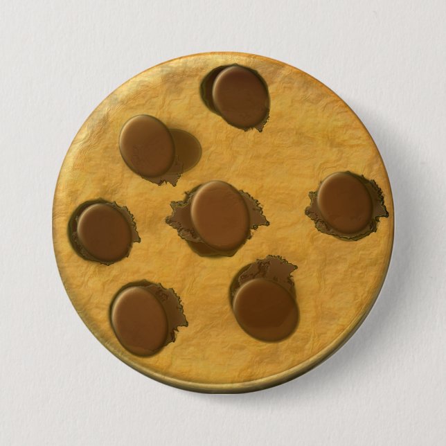 Yummy Chocolate Chip Cookie 7.5 Cm Round Badge (Front)