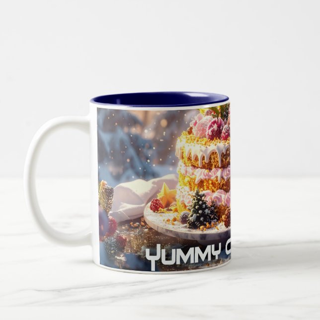 YUMMY CHRISTMAS Two-Tone COFFEE MUG (Left)