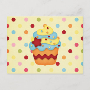 yummy cupcake postcard