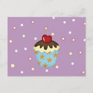 yummy cupcake postcard