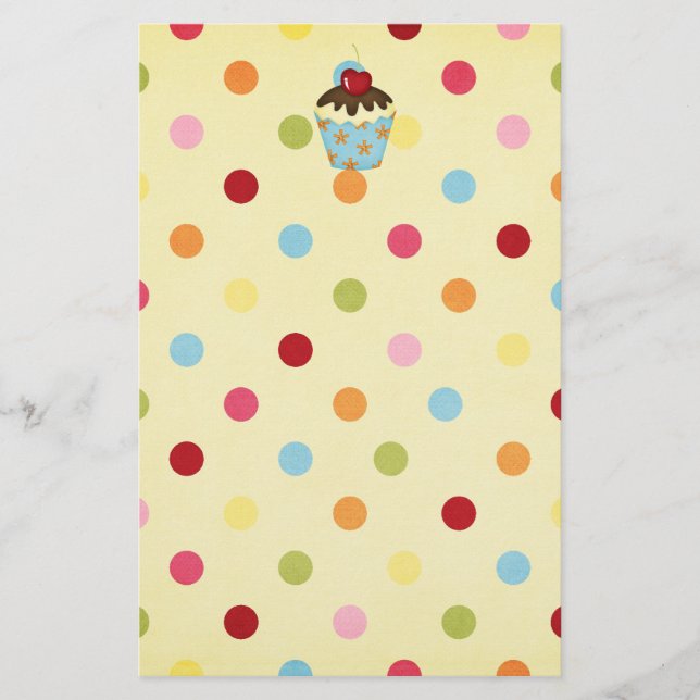 yummy cupcake stationery (Front)