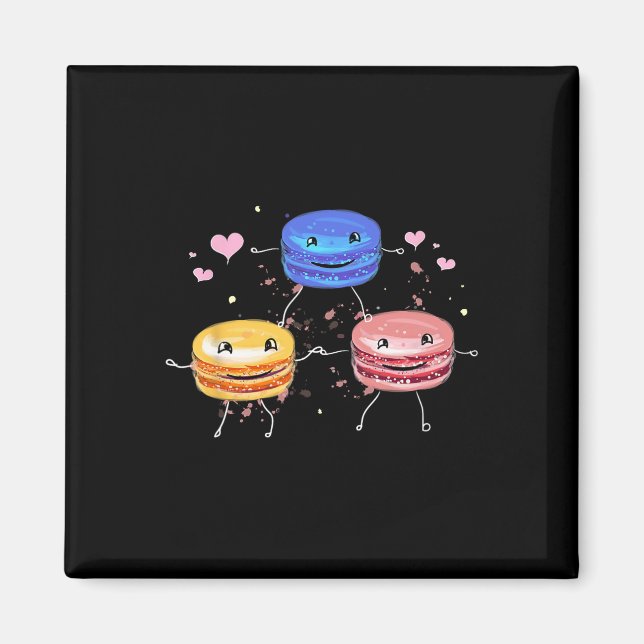 Yummy Cute Cheerleading Macaroon Gift  Magnet (Front)