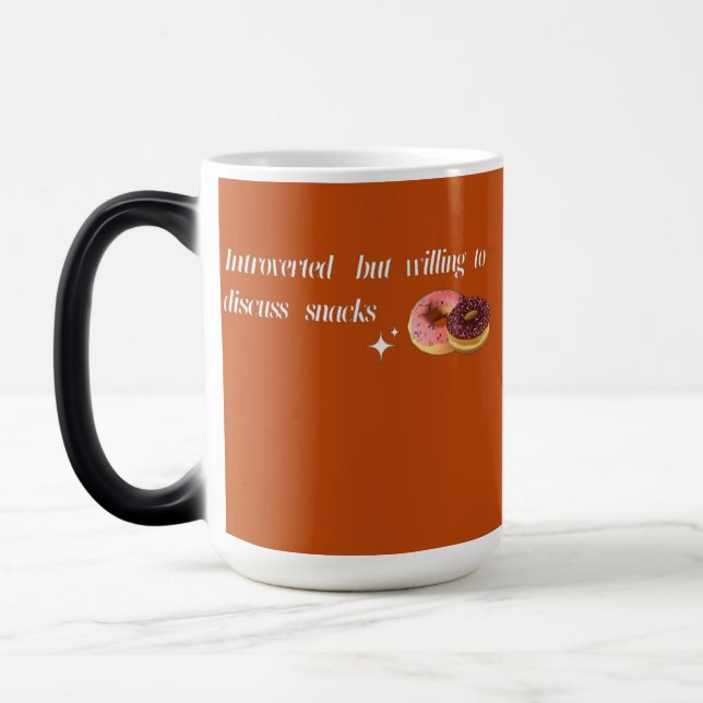 Yummy Doughnut Delight – Pink & Chocolate Mug (Left)