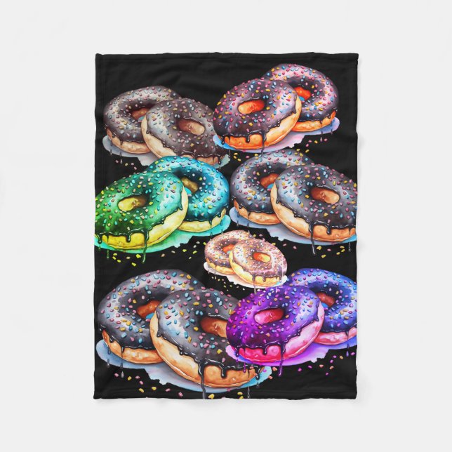 (yummy) doughnut fleece blanket (Front)