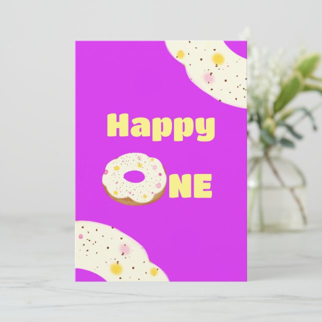 Yummy doughnut invitation (Standing Front)