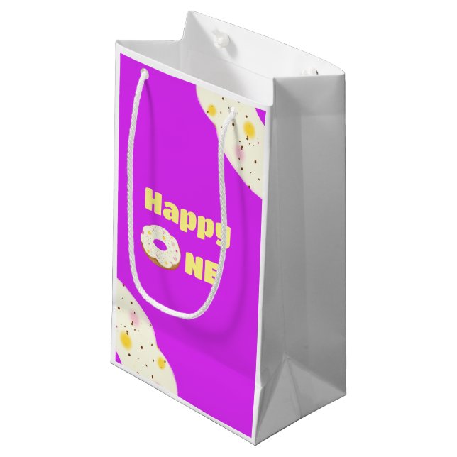 Yummy doughnut small gift bag (Front Angled)