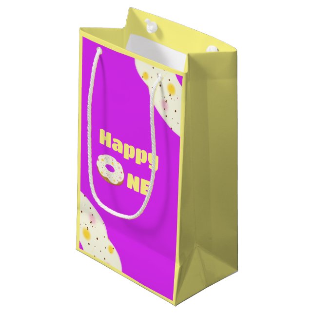Yummy doughnut small gift bag (Front Angled)
