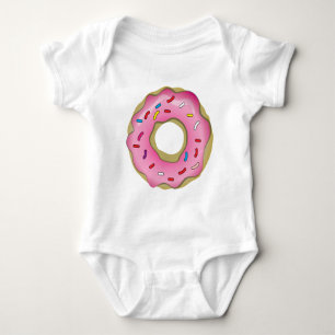 Yummy Doughnut with Icing and Sprinkles Baby Bodysuit