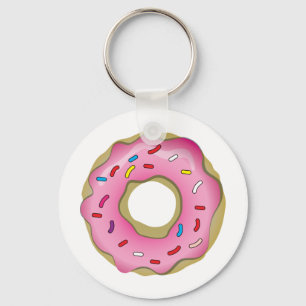 Yummy Doughnut with Icing and Sprinkles Key Ring