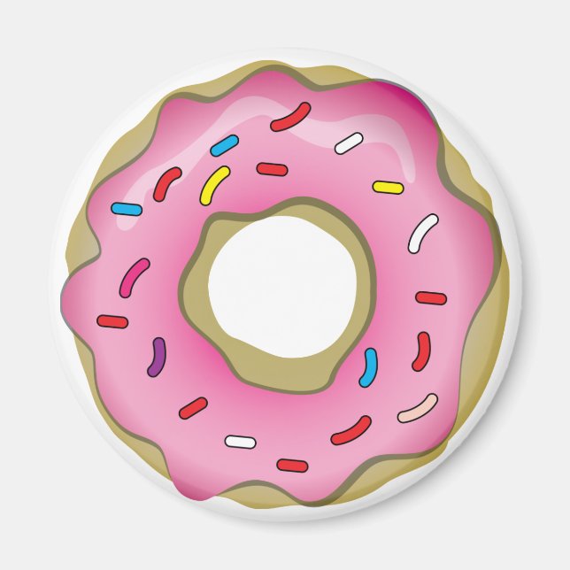 Yummy Doughnut with Icing and Sprinkles Magnet (Front)