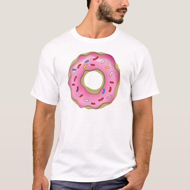 Yummy Doughnut with Icing and Sprinkles T-Shirt (Front)