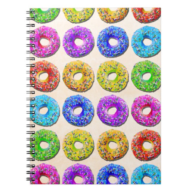 Yummy doughnuts pattern notebook (Front)