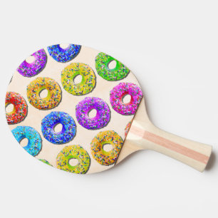 Yummy doughnuts pattern ping pong paddle