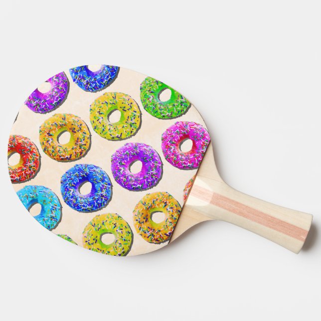 Yummy doughnuts pattern ping pong paddle (Side)