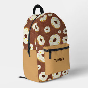 Yummy doughnuts printed backpack