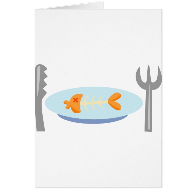Yummy Food - Fish on a Plate (Front)