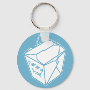 Yummy Food Take-out Box Key Ring