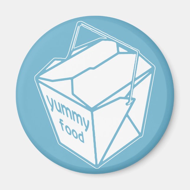Yummy Food Take-out Box Magnet (Front)