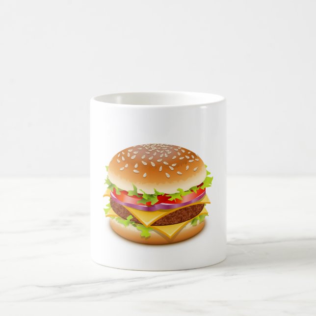 Yummy Hamburger Burger Food Coffee Mug (Center)