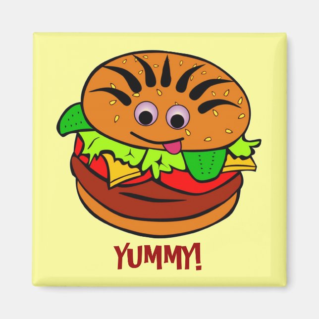 Yummy Hamburger Magnet (Front)