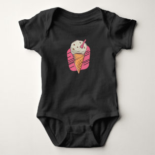Yummy Ice Cream Cone Design Baby Bodysuit