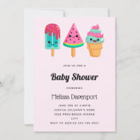 Yummy Ice Cream Trio Summer Vibe Baby Shower