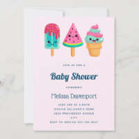 Yummy Ice Cream Trio Summer Vibe Baby Shower