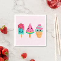 Yummy Ice Cream Trio Summer Vibe