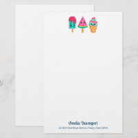 Yummy Ice Cream Trio Summer Vibe