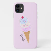 Yummy Icecream Cone Personalised iPhone Case