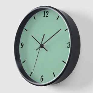Yummy Mint Green Solid Colour Clock