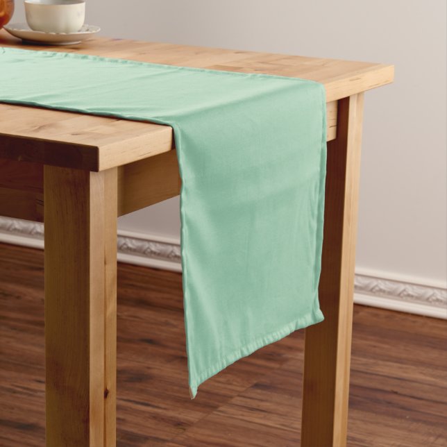 Yummy Mint Green Solid Colour Short Table Runner (In Situ)